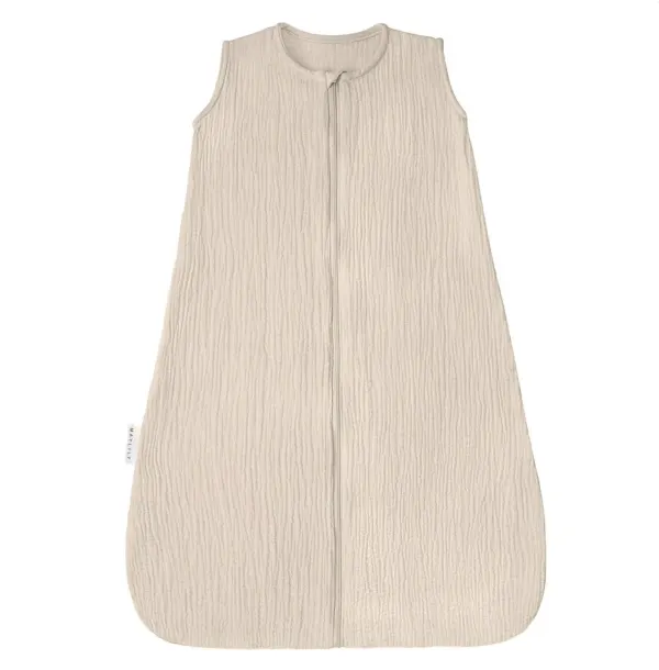 MAYLILY Summer Muslin Sleeping Bag - Beige - 0.5 Tog