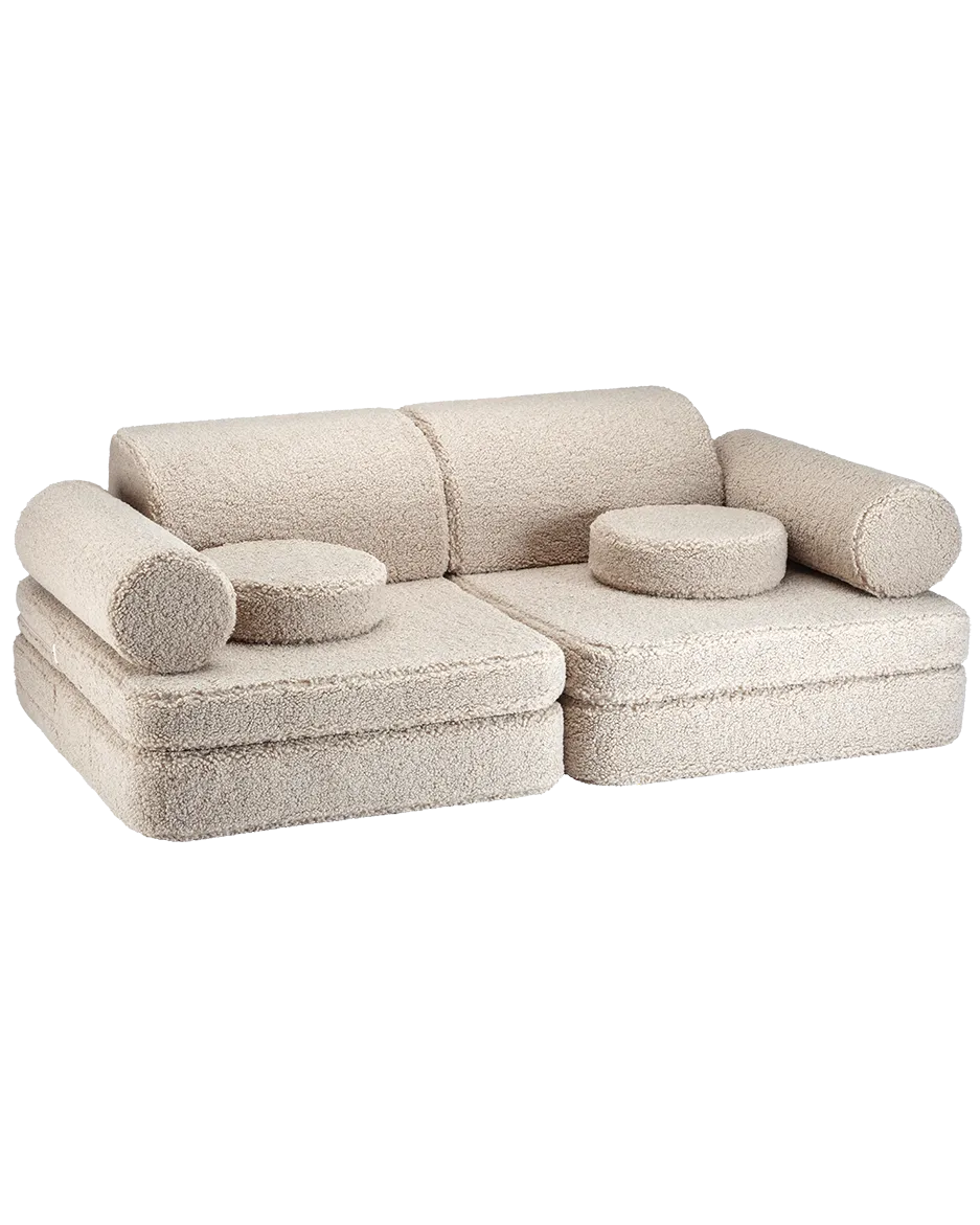 Wigiwama Settee Kids Sofa - Biscuit Boucle Wigiwama Settee Kids Sofa - Biscuit Boucle