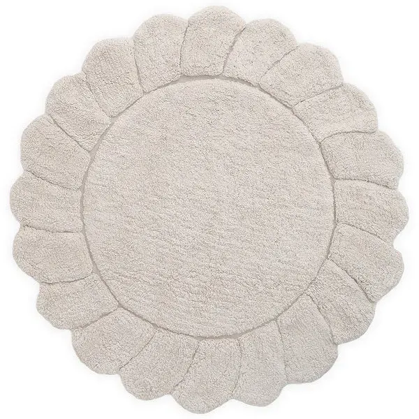 Nattiot Round Washable Cotton Children's Bedroom Rug "petals" finish - GABRIELLE