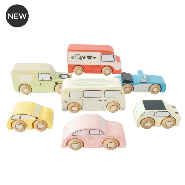 Vintage Toy Cars - set of 7 wooden toys