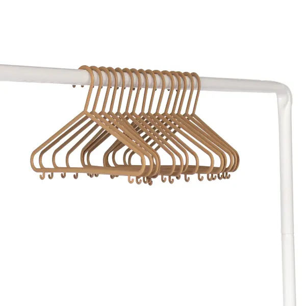 3 Sprouts speckled brown wheat straw hangers (15 per set) 2