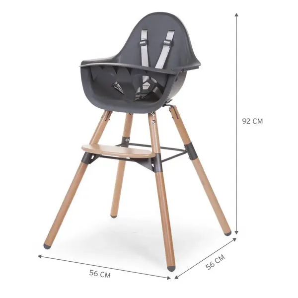 CHILDHOME Evolu 2 High Chair - Natural & Anthracite 2