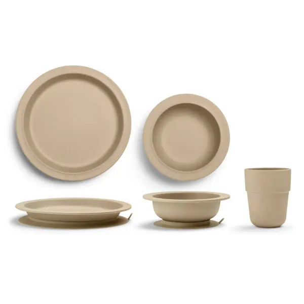 ELODIE - 3-piece Dinner Set - Pure Khaki
