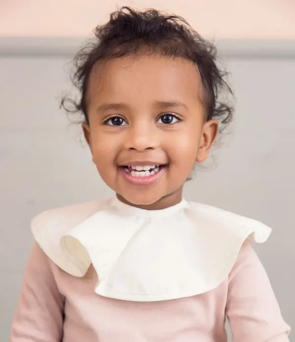 ELODIE - Pierrot Drool Bib - Vanilla White 2
