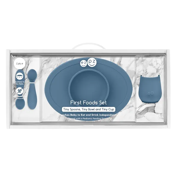 ezpz First Foods Set in Blue 2
