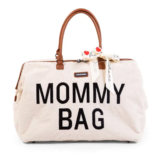 Childhome Mommy Bag Nursery Bag Teddy Off White