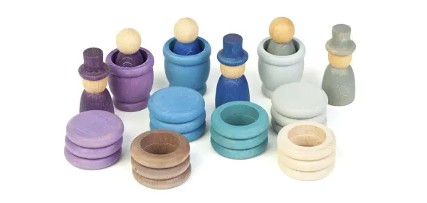 Grapat Aquamarina Crystal World - 27 piece open ended wooden play set
