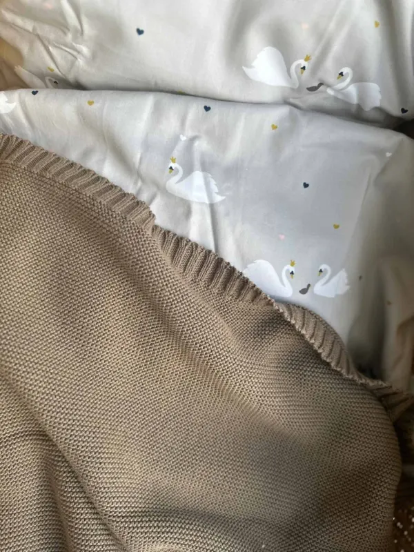 Vanilla Copenhagen Knitted 100% ORGANIC Cotton Blanket - Chocolate (Wood) 2 Vanilla Copenhagen Knitted 100% ORGANIC Cotton Blanket - Chocolate (Wood) 2