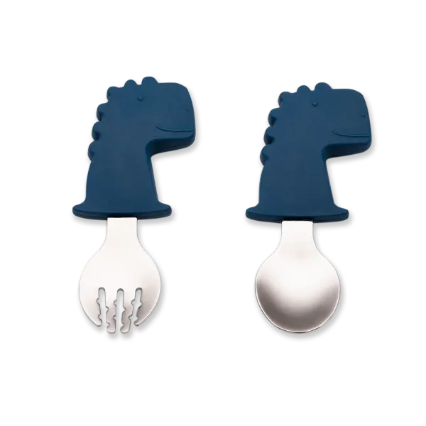 CITRON - Training Spoon & Fork - Blue Dino