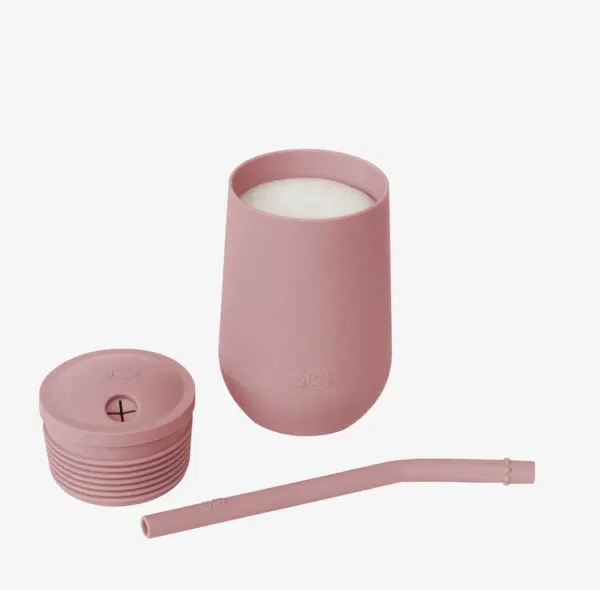 ezpz Happy Toddler Cup + Straw Training Set Blush 2