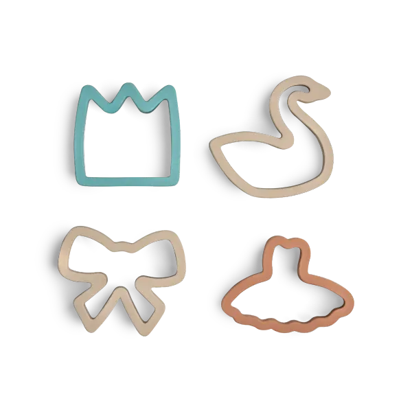 CITRON Sandwich Cutters - (Set of 4) Dress | Crown | Swan | Bow