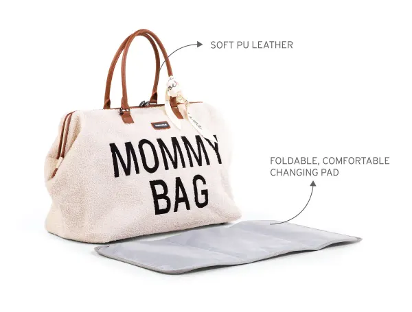 Childhome Mommy Bag Nursery Bag Teddy Off White 2
