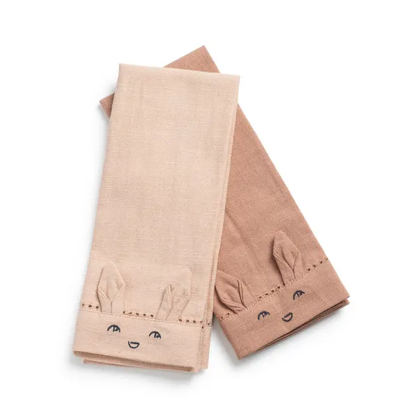 ELODIE - Baby Napkins 2 pieces - Faded Rose/Powder Pink