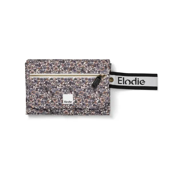ELODIE - Portable Changing Pad - Blue Garden