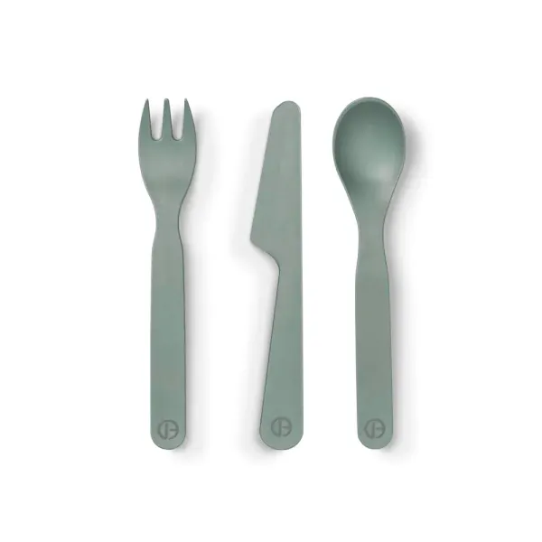 ELODIE - Children's Cutlery Set - Pebble Green