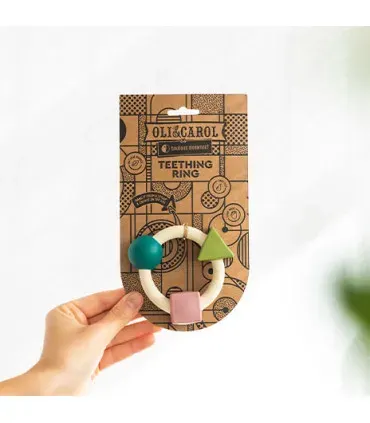 Oli & Carol x Bauhaus Movement Teething Ring - soft colours 2