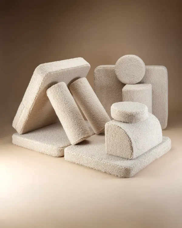 Wigiwama Settee Kids Sofa - Biscuit Boucle 2