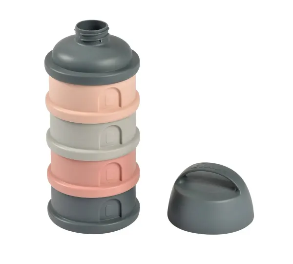 BEABA Formula/Snack Container & Dispensers -Mineral Grey/Pink 2