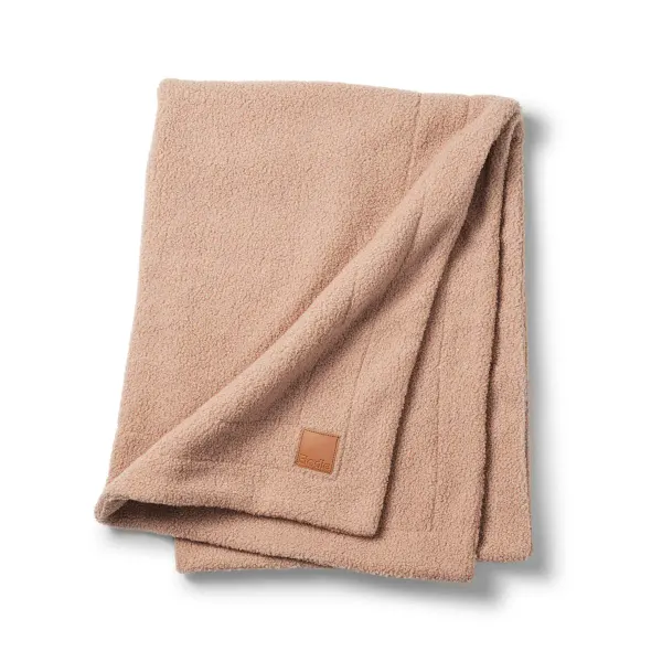 ELODIE - Pearl Velvet Blanket - Pink Bouclé