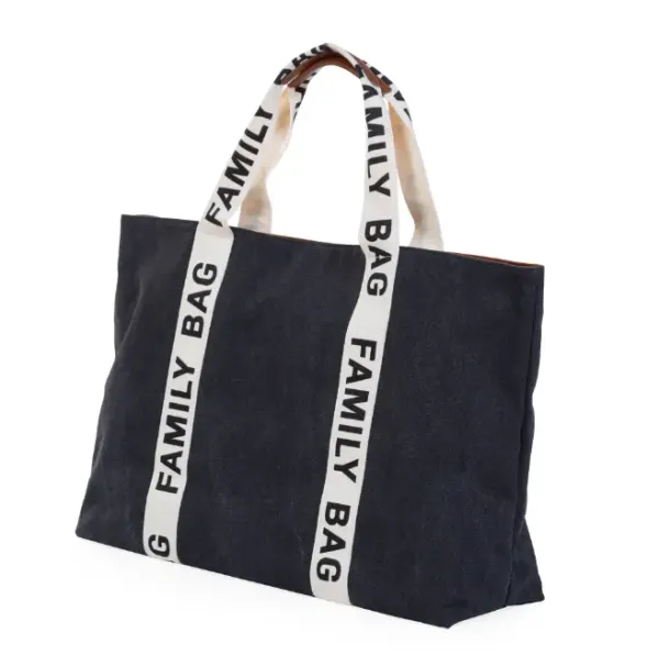 CHILDHOME Family (Beach) Bag Canvas - Black 2