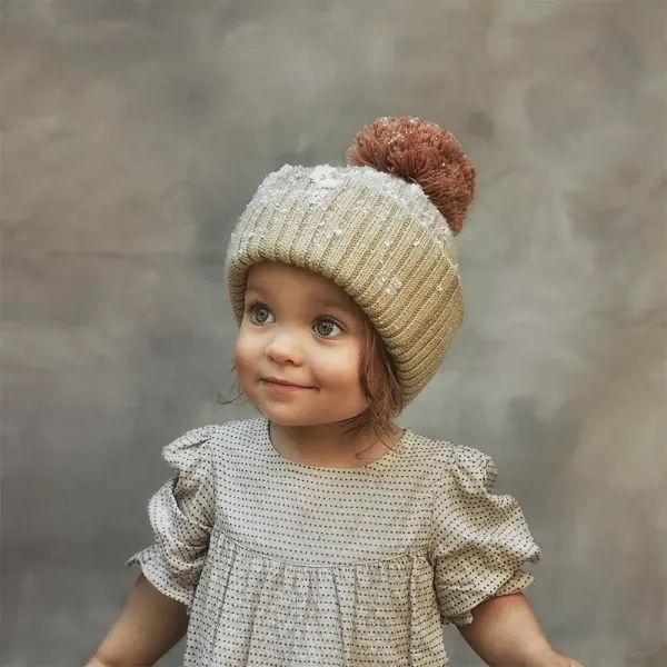 ELODIE - Wool Beanie - Pure Khaki - 6-12 Months 2