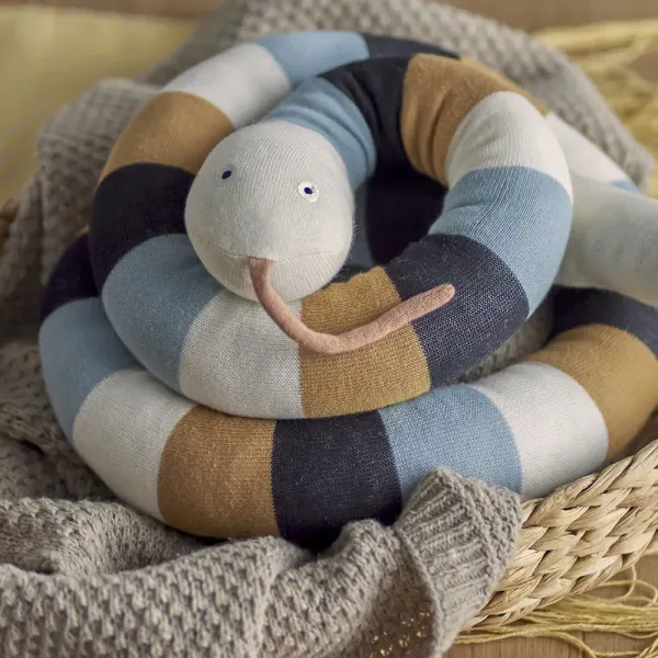 Bloomingville Sebastia Snake Spiral Plush Toy 2