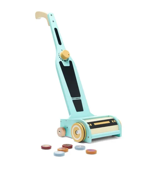 Kids Concept Wooden Vacuum Cleaner with magnetic discs