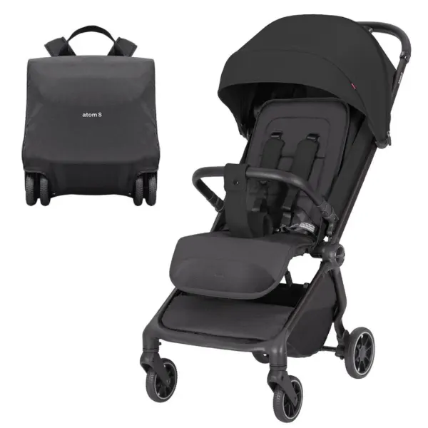 Carrello - ATOM S - Compact (Travel) Stroller - Storm Black