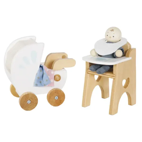 Le Toy Van Doll House - Nursery & New Baby Set