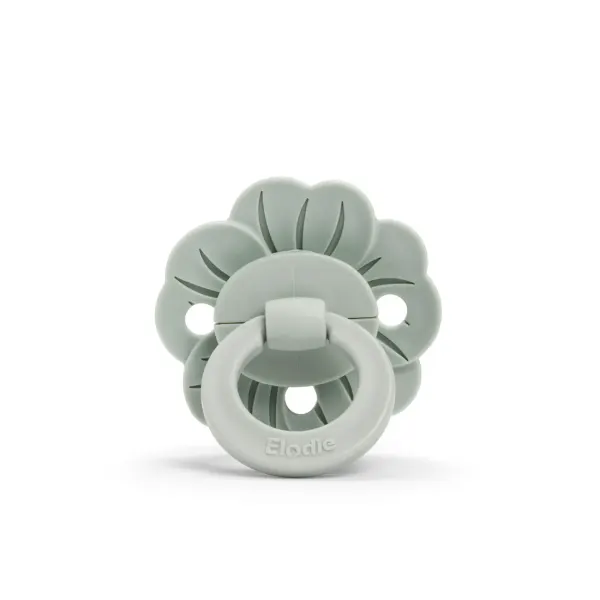 ELODIE - Binky Bloom Silicone 3+ months - Mineral Green