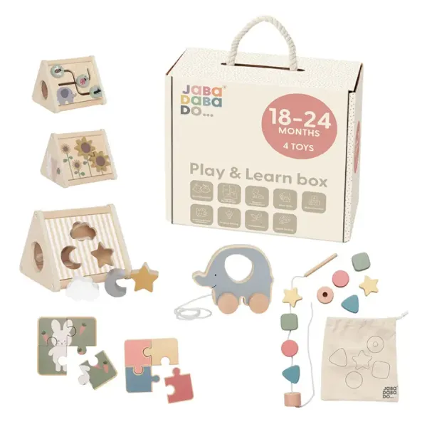 Jabadabado - Play & Learn Box for 18 - 24 months - Set of 7 Activities