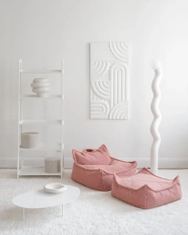 Wigiwama Beanbag Chair - Guava Boucle 2