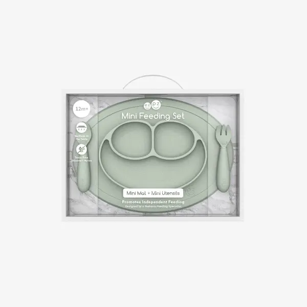 ezpz Mini Feeding set in Sage 2