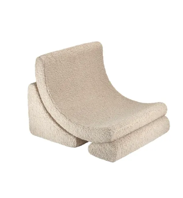 Wigiwama Moon Chair - Biscuit Boucle Teddy