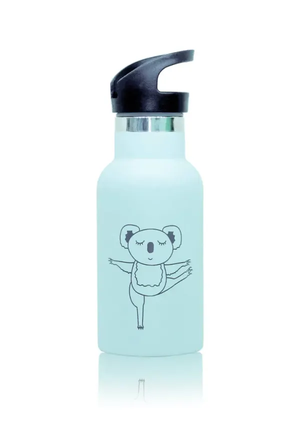 Wigiwama Insulated Leakproof Water Bottle - Blue Yoga Koala