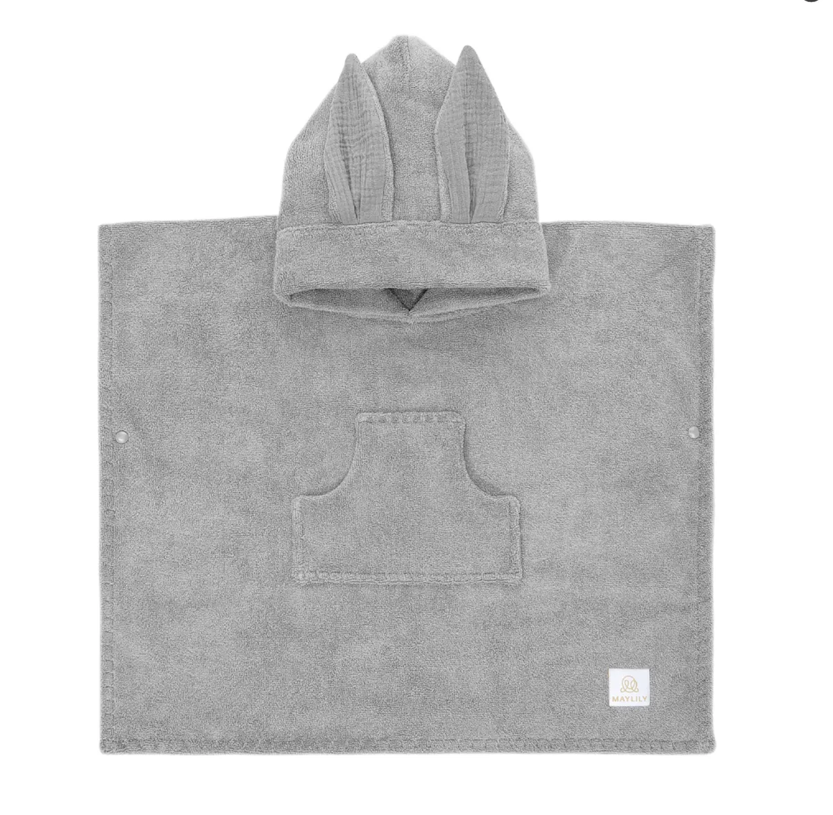 MAYLILY Bamboo Poncho Bunny Towel Grey MAYLILY Bamboo Poncho Bunny Towel Grey