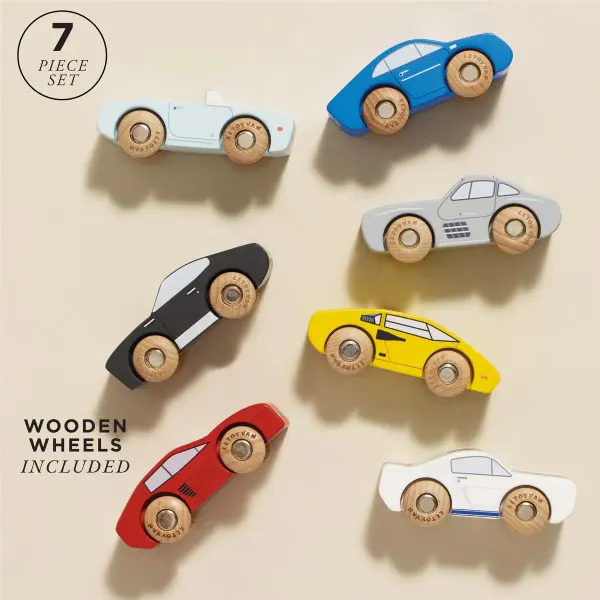 Delux Gift Set in Gift Box - Classic Wooden Sports Cars 2