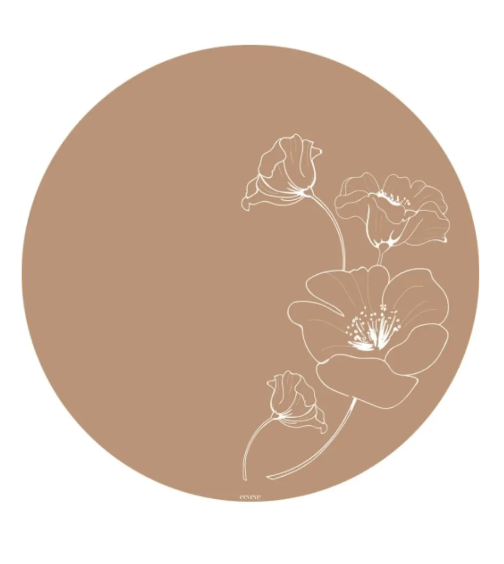 Eeveve Poppy Fallow Round Splash & Weaning mat Eeveve Poppy Fallow Round Splash & Weaning mat