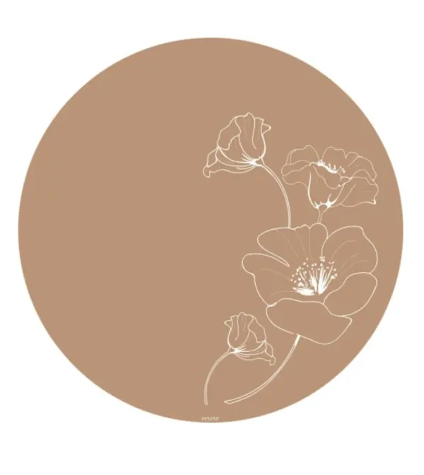 Eeveve Poppy Fallow Round Splash & Weaning mat