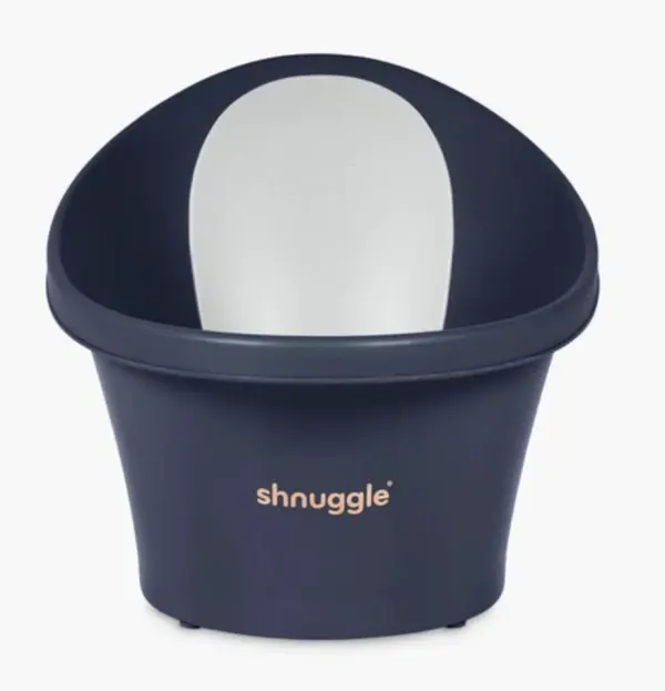 Shnuggle Baby Bath - navy with rose gold detailing