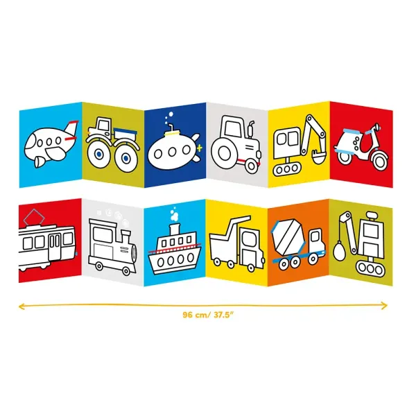 Banana Panda LOOOONG Colouring Books - Vehicles 2