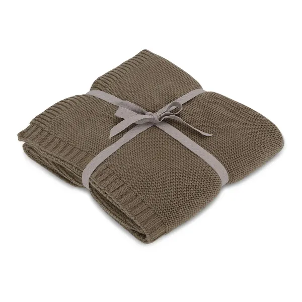 Vanilla Copenhagen Knitted 100% ORGANIC Cotton Blanket - Chocolate (Wood) Vanilla Copenhagen Knitted 100% ORGANIC Cotton Blanket - Chocolate (Wood)