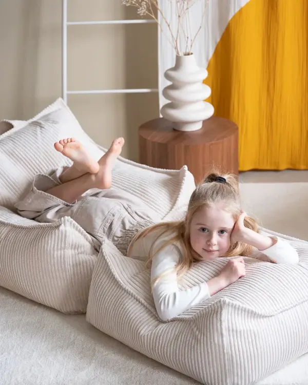 Wigiwama Ottoman - Marshmallow Corduroy 2
