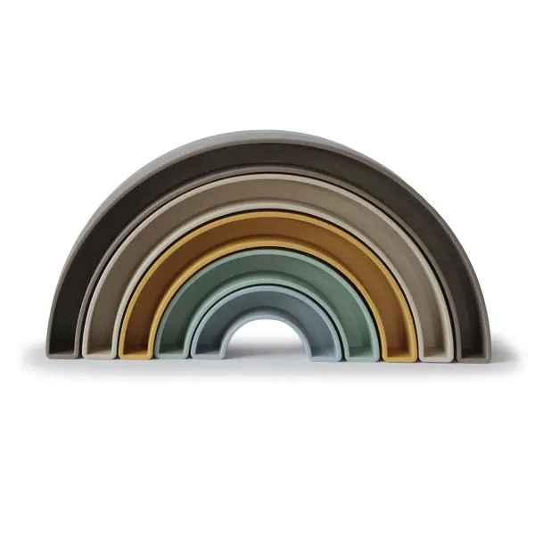 Mushie Rainbow Stacking Toy Hillside