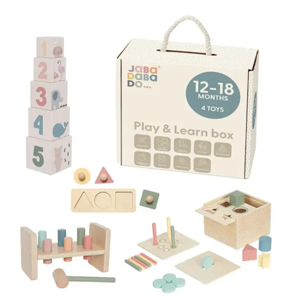 Jabadabado - Play & Learn Box for 12 - 18 months - Set of 6 activities