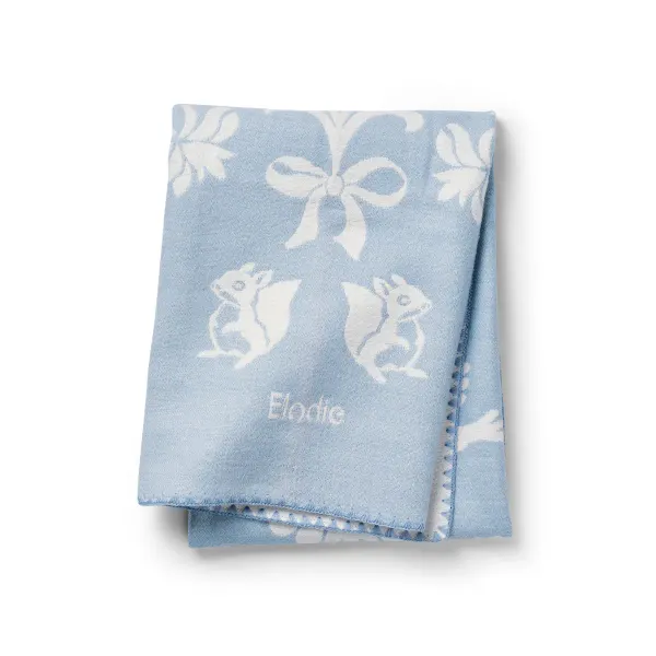 Elodie Jacquard Blanket - Blueberry Blue
