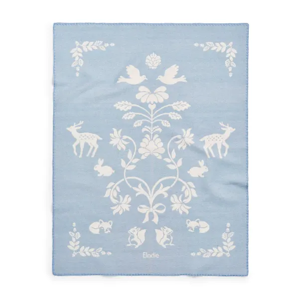Elodie Jacquard Blanket - Blueberry Blue 2