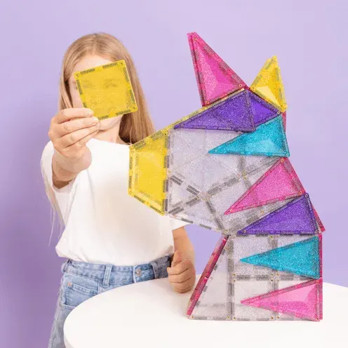 Connetix Glitter Unicorn Pack 56 pc 2