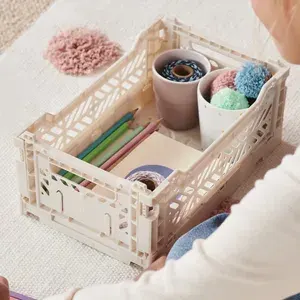 Midibox Foldable Crate Coconut Milk - Pack of 2 2