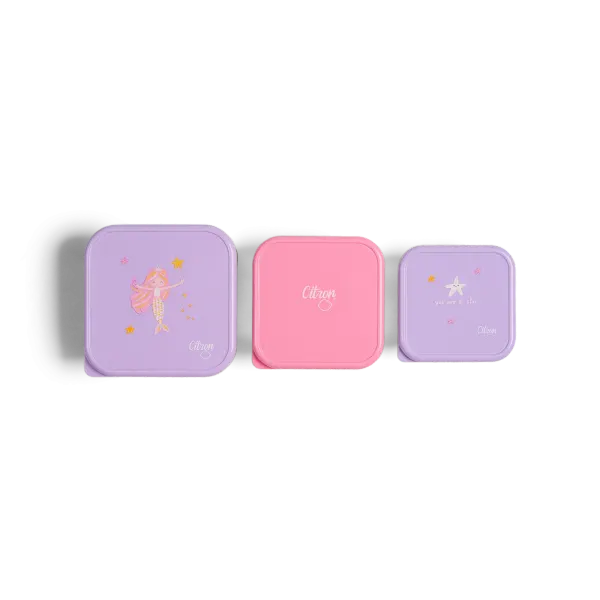 CITRON Stainless Steel Nesting Stackable Lunchbox -Mermaid 2